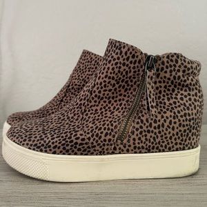 Leopard Platform Wedge Sneaker